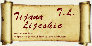 Tijana Lijeskić vizit kartica
